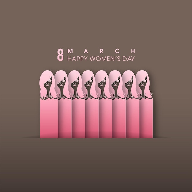 Illustration of International womens day eighth of march