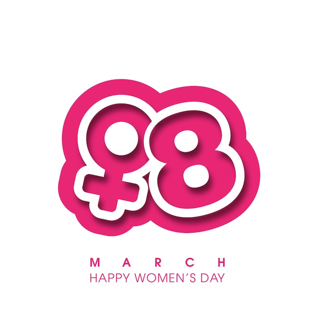 Illustration of International womens day eighth of march