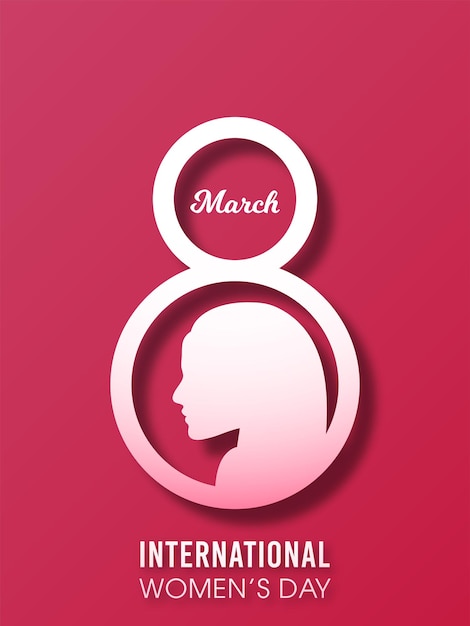 Illustration of International womens day eighth of march