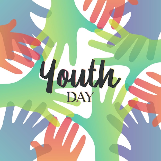 Illustration of international youth day poster background good design for international youth day