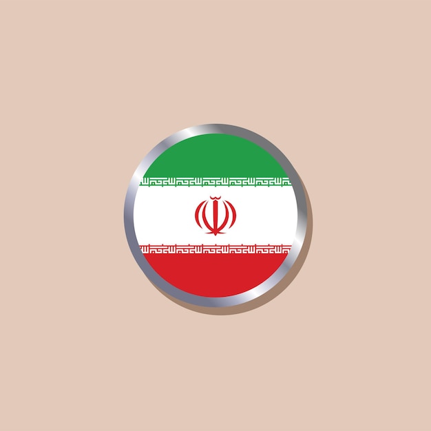 Illustration of iran flag template