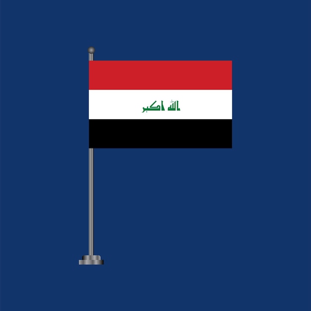 Vector illustration of iraq flag template