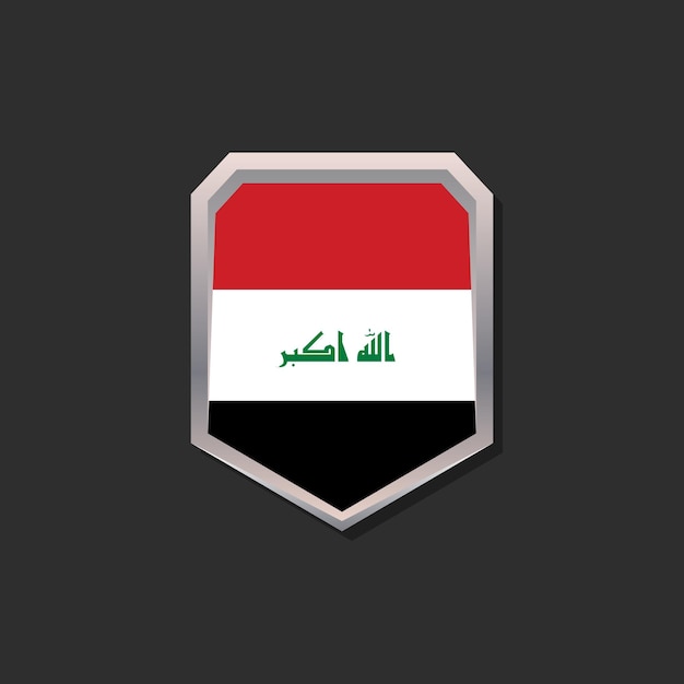 Illustration of iraq flag template