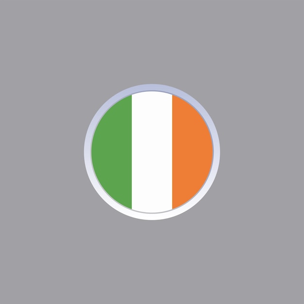 Illustration of Ireland flag Template