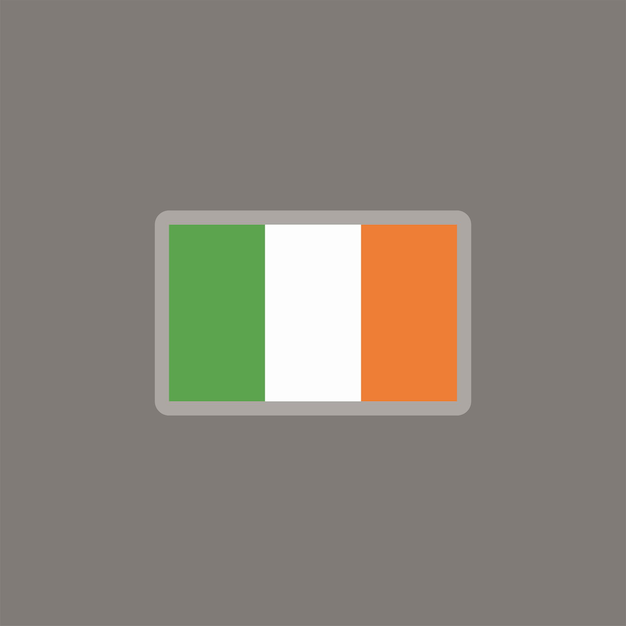 Illustration of Ireland flag Template