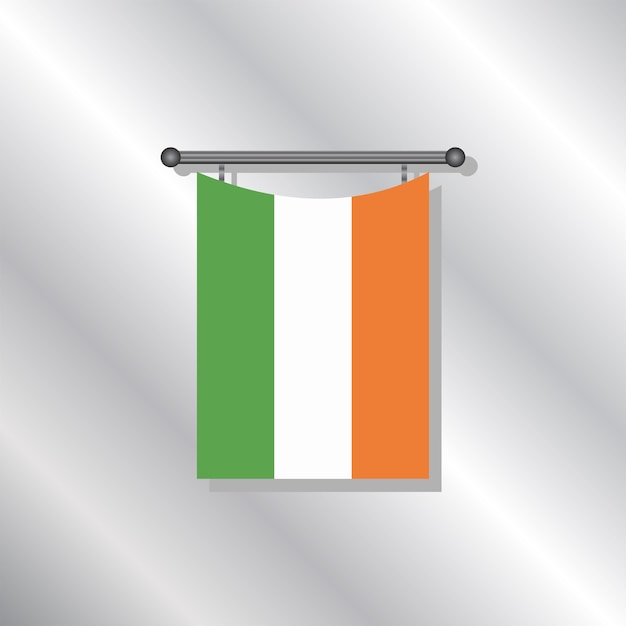 Illustration of Ireland flag Template