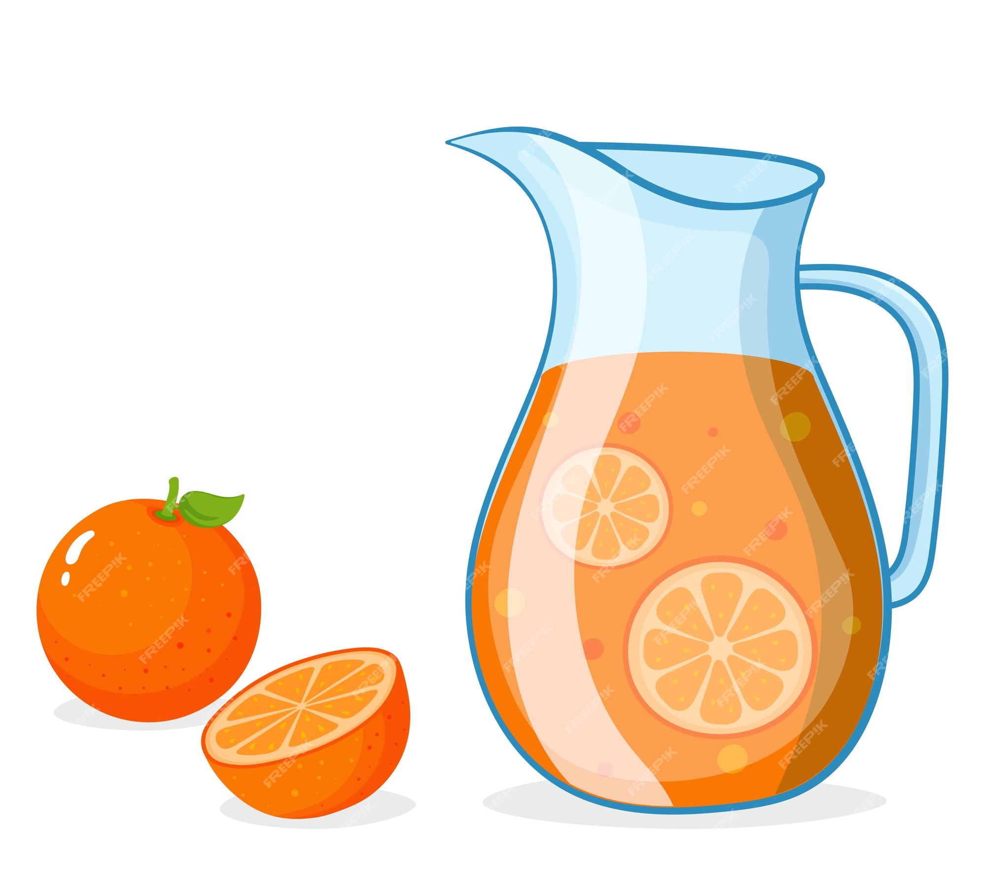 Cartoon Orange Juice Composition Stock Illustration - Download Image Now -  Juice - Drink, Jug, Backgrounds - iStock