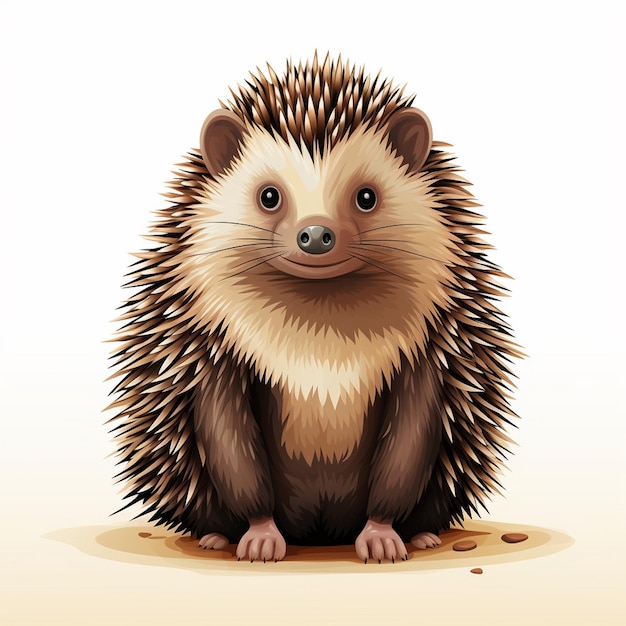 Vector illustration isolated porcupine animal vector wild art wildlife hedgehog nature mammal de