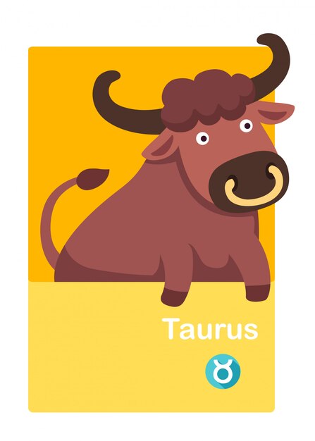 Illustration of isolated taurus vector. zodiac signs