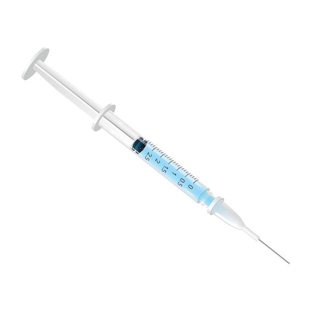 Vector illustration of an isolated vaccine