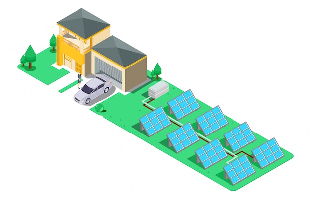 Vector illustration of isometric homes