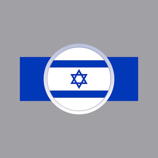 Illustration of Israel flag Template