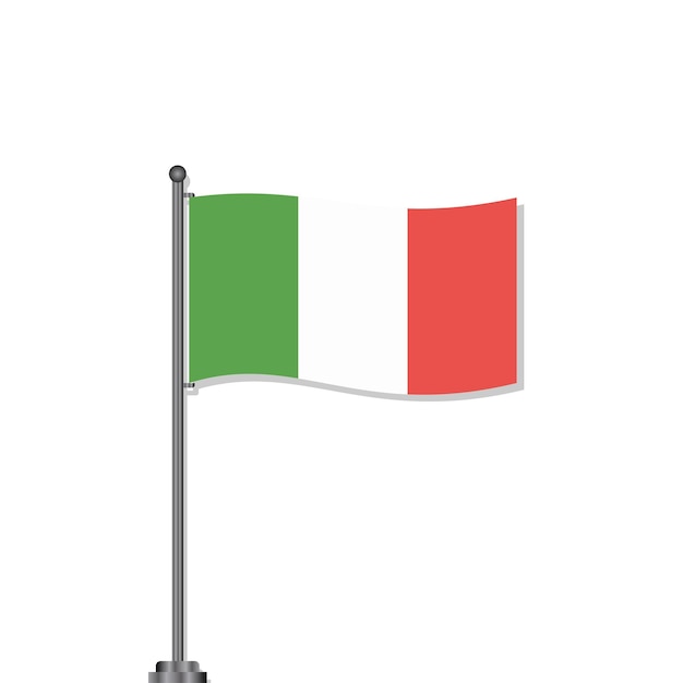 Illustration of Italy flag Template