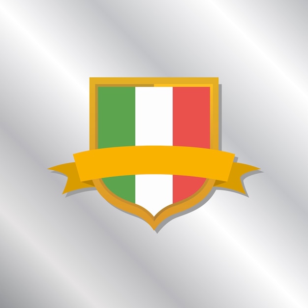 Illustration of Italy flag Template