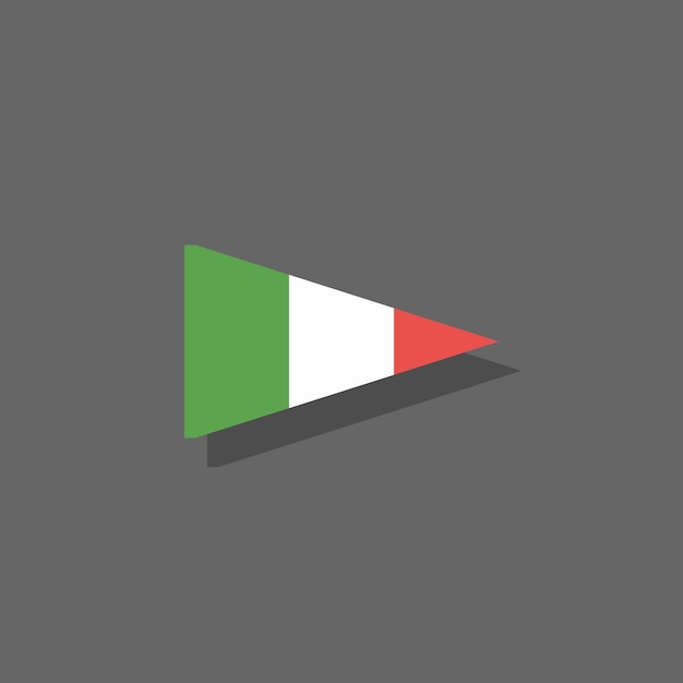 Illustration of Italy flag Template