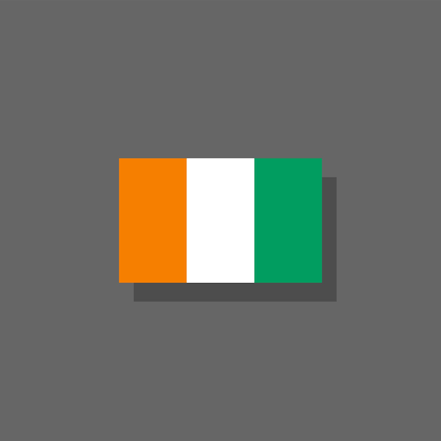 Illustration of Ivory Coast flag Template