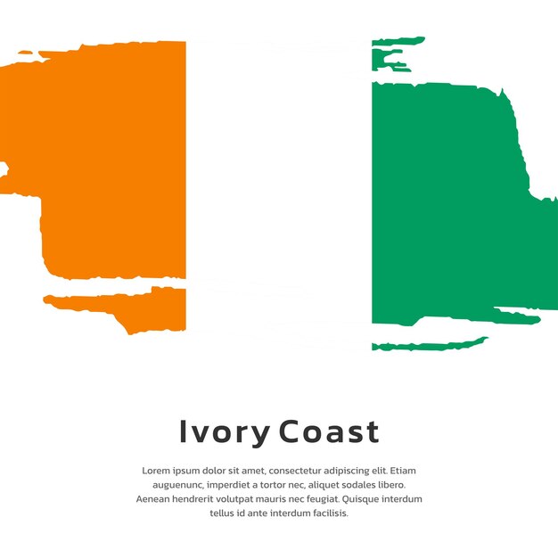 Illustration of Ivory Coast flag Template