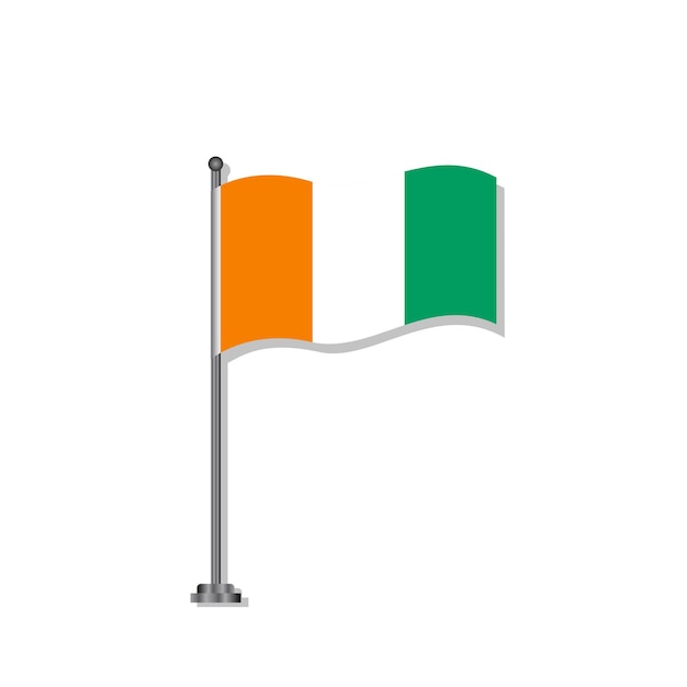 Illustration of Ivory Coast flag Template