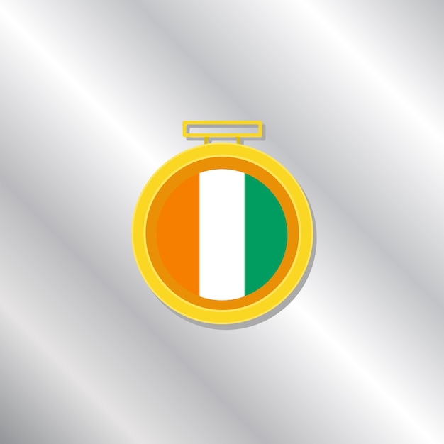 Illustration of ivory coast flag template