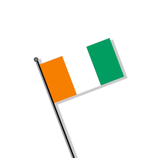 Illustration of ivory coast flag template