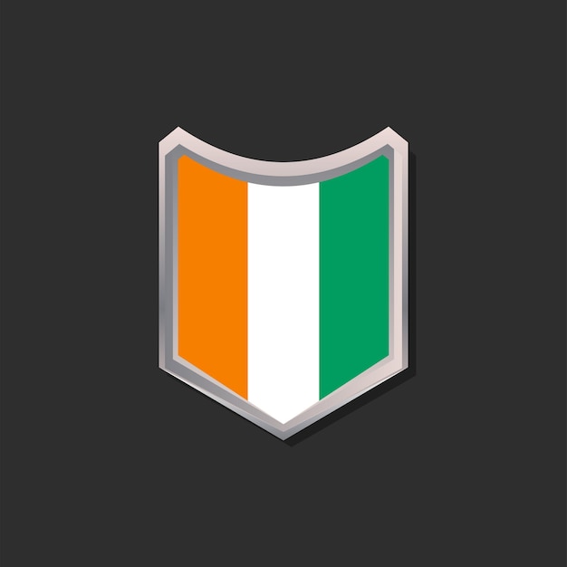 Illustration of Ivory Coast flag Template