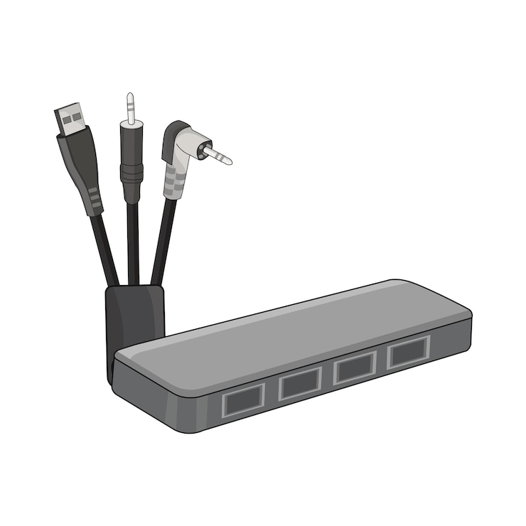 Vector illustration of jack connector