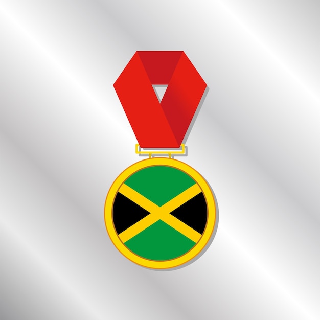 Illustration of Jamaica flag Template