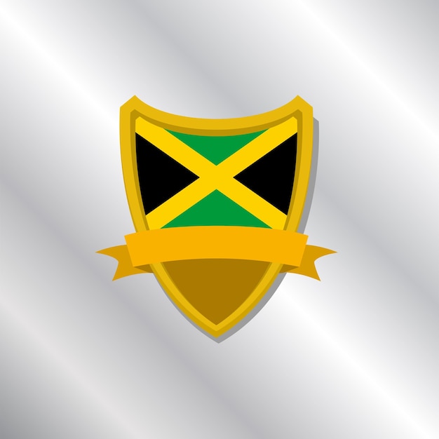 Vector illustration of jamaica flag template