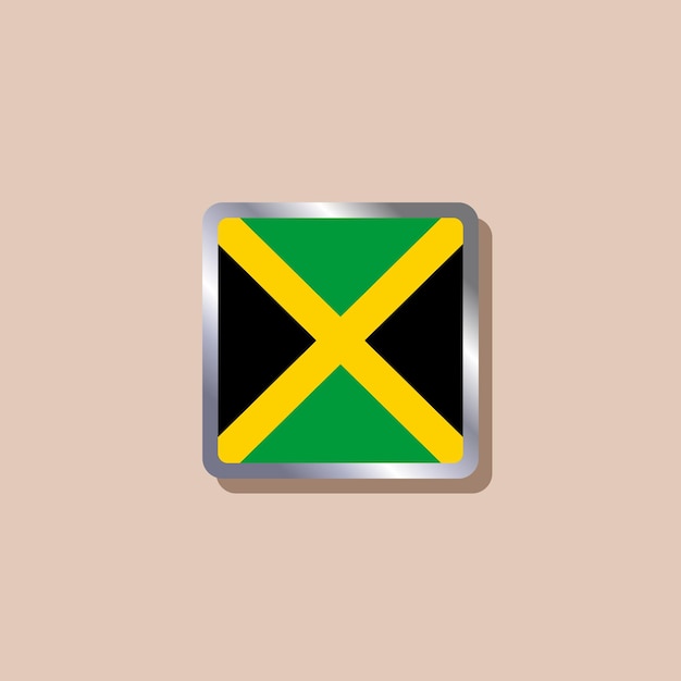 Illustration of Jamaica flag Template