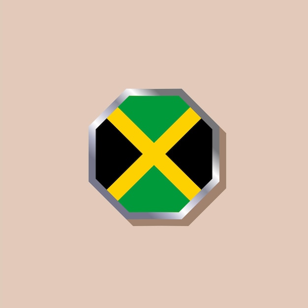 Illustration of Jamaica flag Template