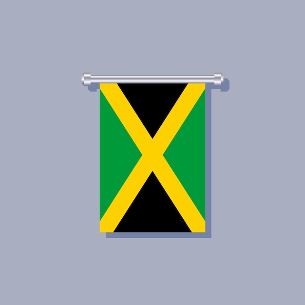 Illustration of Jamaica flag Template