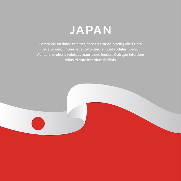 Vector illustration of japan flag template