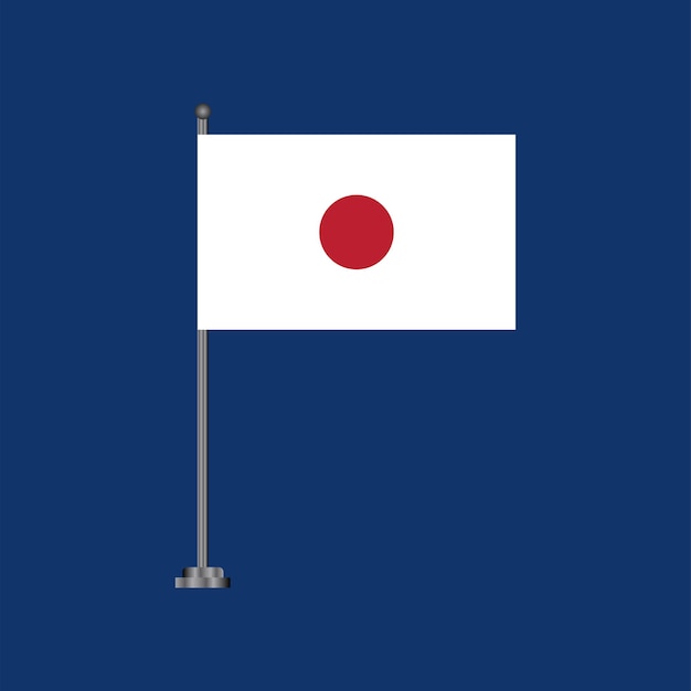 Vector illustration of japan flag template