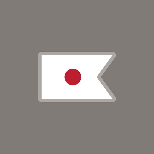 Premium Vector Illustration of japan flag template