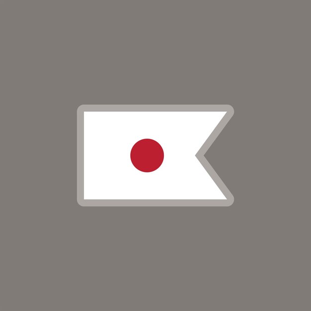 Vector illustration of japan flag template