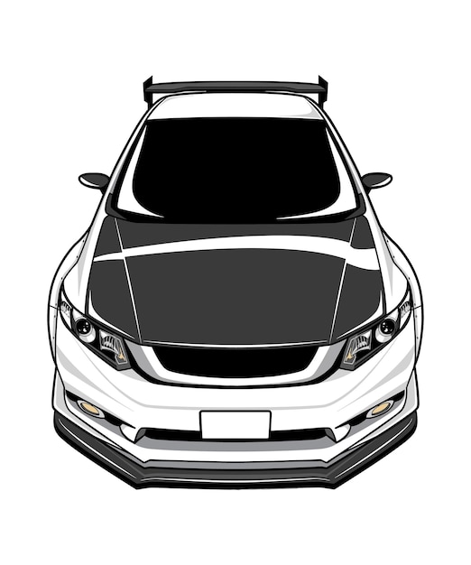 Illustration of Japanese highperformance car