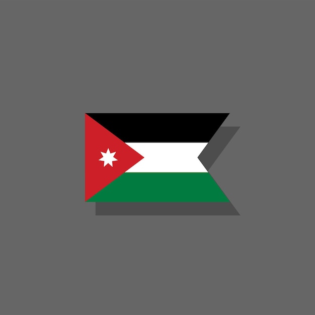 Vector illustration of jordan flag template