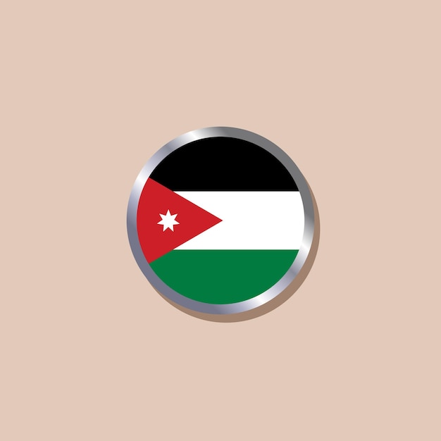 Illustration of Jordan flag Template