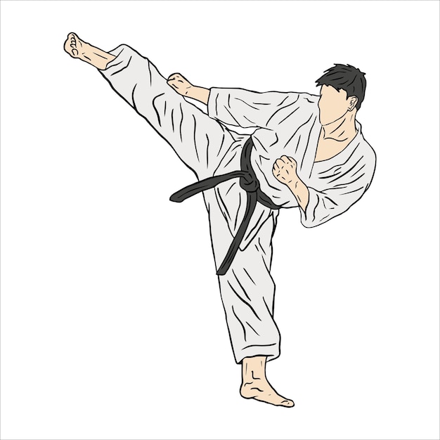 illustration of karate figter vector