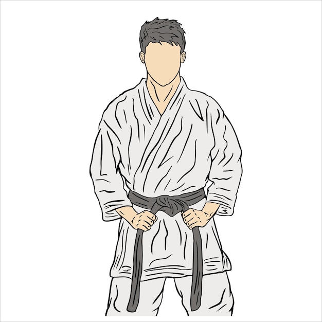 illustration of karate figter vector