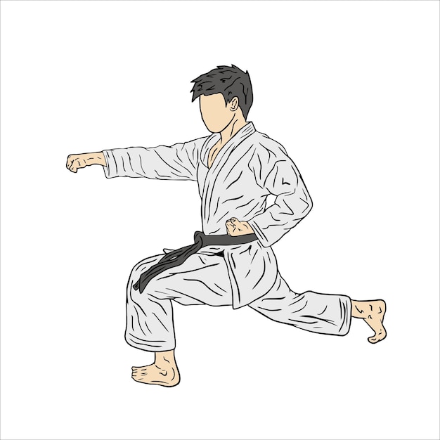 illustration of karate figter vector