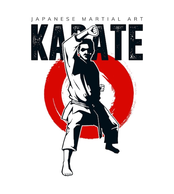 Illustration of karate