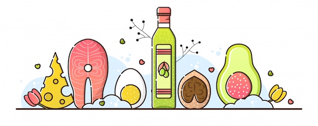 Illustration of keto diet