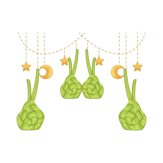 Illustration of ketupat