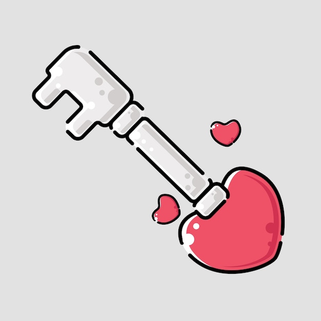 illustration key love