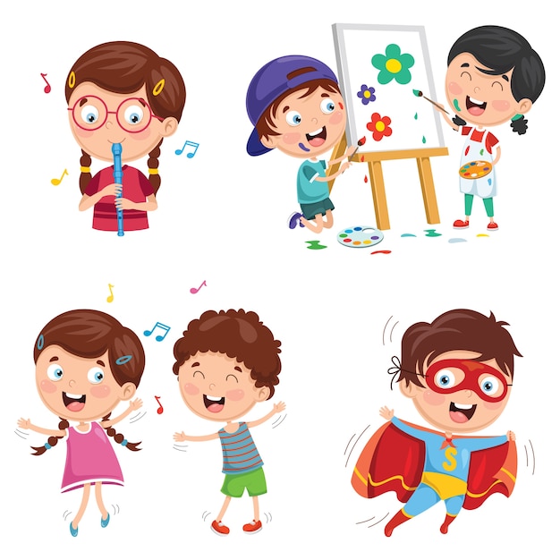 illustration of kids art