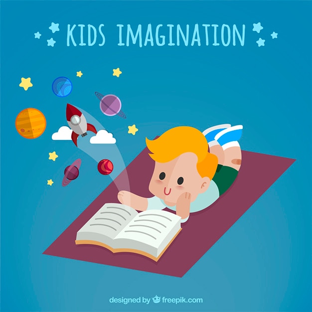 Illustration of kids imagination