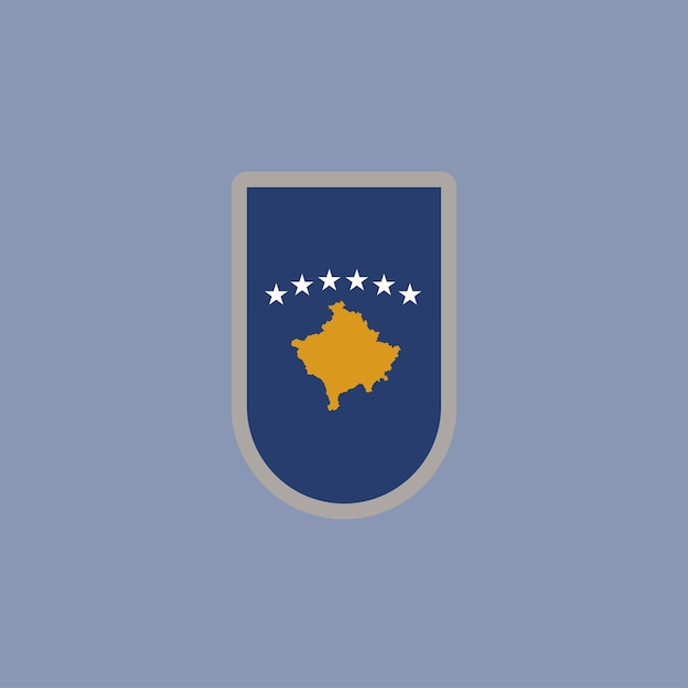 Illustration of Kosovo flag Template