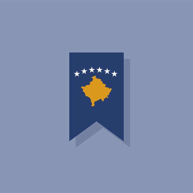 Illustration of Kosovo flag Template