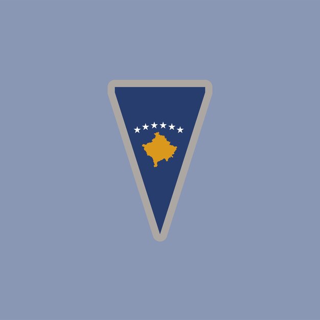 Illustrazione del modello di bandiera del kosovo